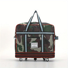 Expandable Travel Bag Large Capacity Duffle Handbag With Wheels