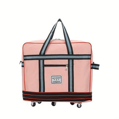 Expandable Travel Bag Large Capacity Duffle Handbag With Wheels