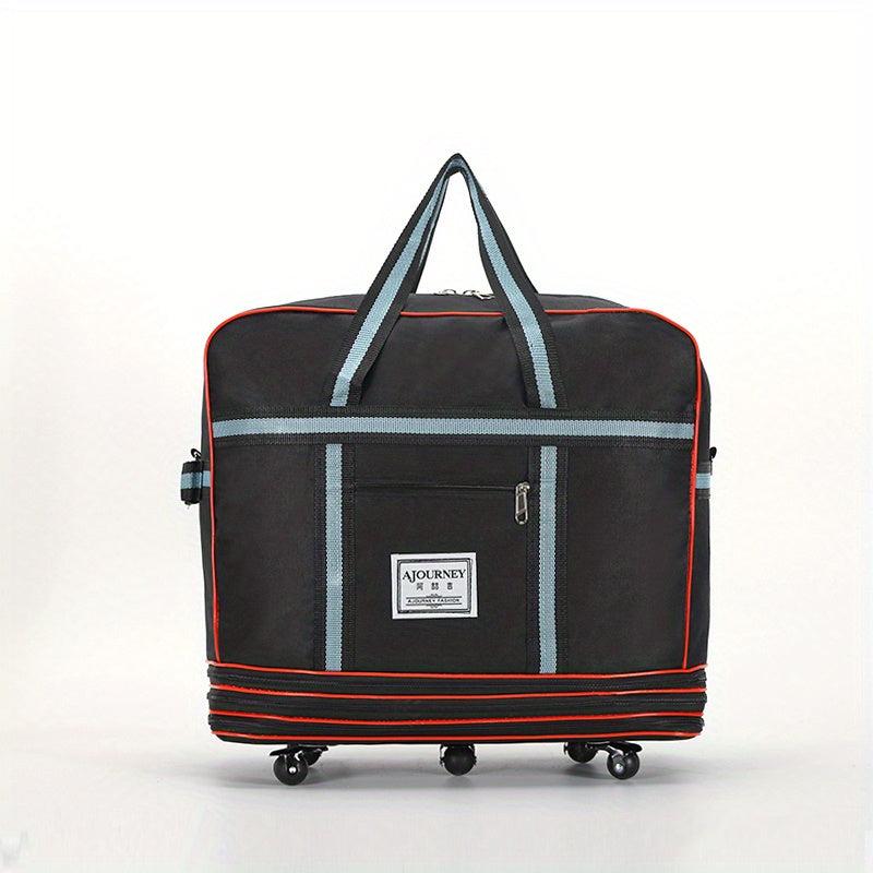 Expandable Travel Bag Large Capacity Duffle Handbag With Wheels