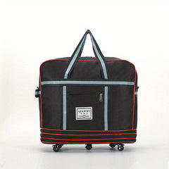 Expandable Travel Bag Large Capacity Duffle Handbag With Wheels