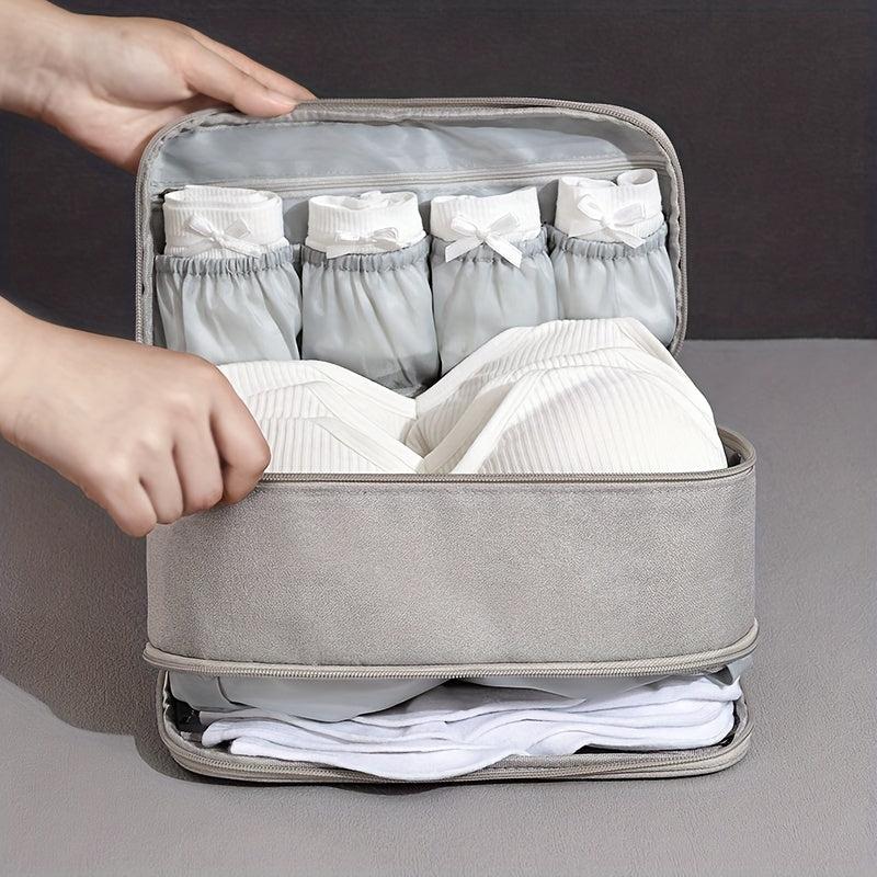 Travel Underwear Storage Handbag Lightweight Zipper Clothes Organizer