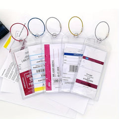 5 Pcs Cruise Luggage Tags Clear Reusable Zip Seal Holder