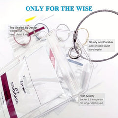 5 Pcs Cruise Luggage Tags Clear Reusable Zip Seal Holder