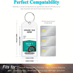 5 Pcs Cruise Luggage Tags Clear Reusable Zip Seal Holder