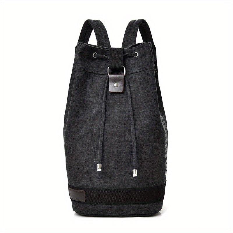 Military Canvas Travel Backpack Drawstring Bucket Rucksack