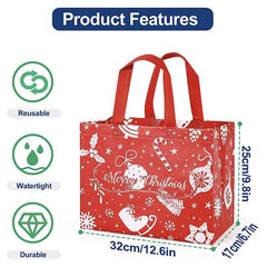 8pcs Christmas Gift Bags Tote Bags Reusable Grocery Bags