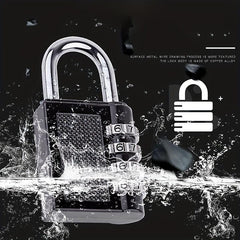 1pc Password Lock Zinc Alloy Padlock Gym Locker Travel Luggage Lock