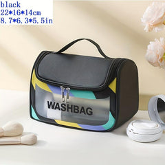 Colorful Cosmetic Handbag Lightweight Zipper Carry On Bag