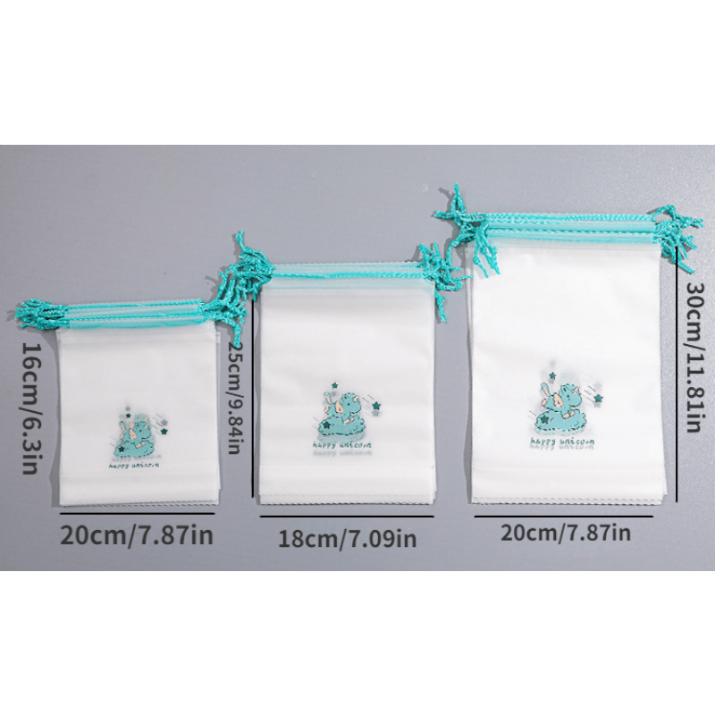 3pcs Portable Drawstring Storage Bag for Travel Accessories & Luggage Organizer