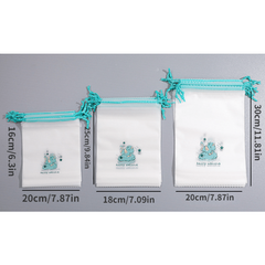 3pcs Portable Drawstring Storage Bag for Travel Accessories & Luggage Organizer
