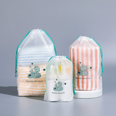 3pcs Portable Drawstring Storage Bag for Travel Accessories & Luggage Organizer