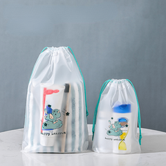 3pcs Portable Drawstring Storage Bag for Travel Accessories & Luggage Organizer