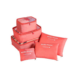 6pcs Travel Packing Cubes Waterproof Storage Mesh Luggage Organizer Bag