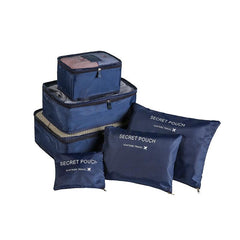 6pcs Travel Packing Cubes Waterproof Storage Mesh Luggage Organizer Bag