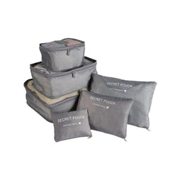 6pcs Travel Packing Cubes Waterproof Storage Mesh Luggage Organizer Bag