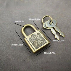 Vintage Lock Padlock Retro Brass Key Lock