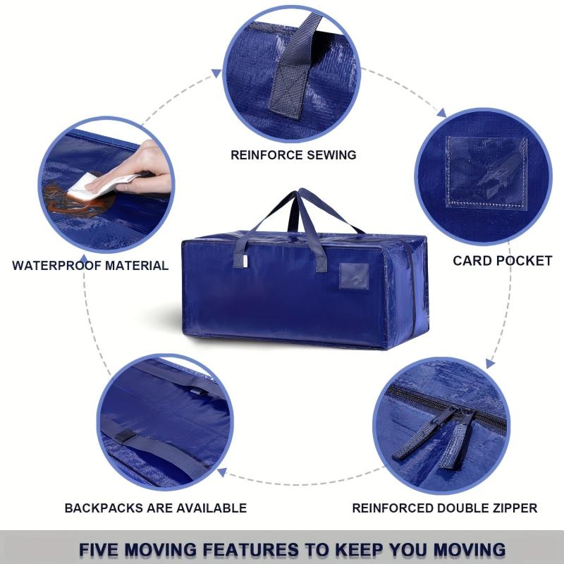 Heavy Duty Large Moving Bags Storage Totes Recycled Material