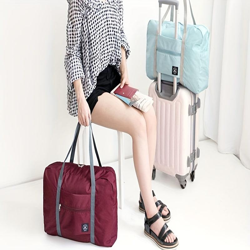 Travel Tote Bag Waterproof Storage Nylon Zippered Handle