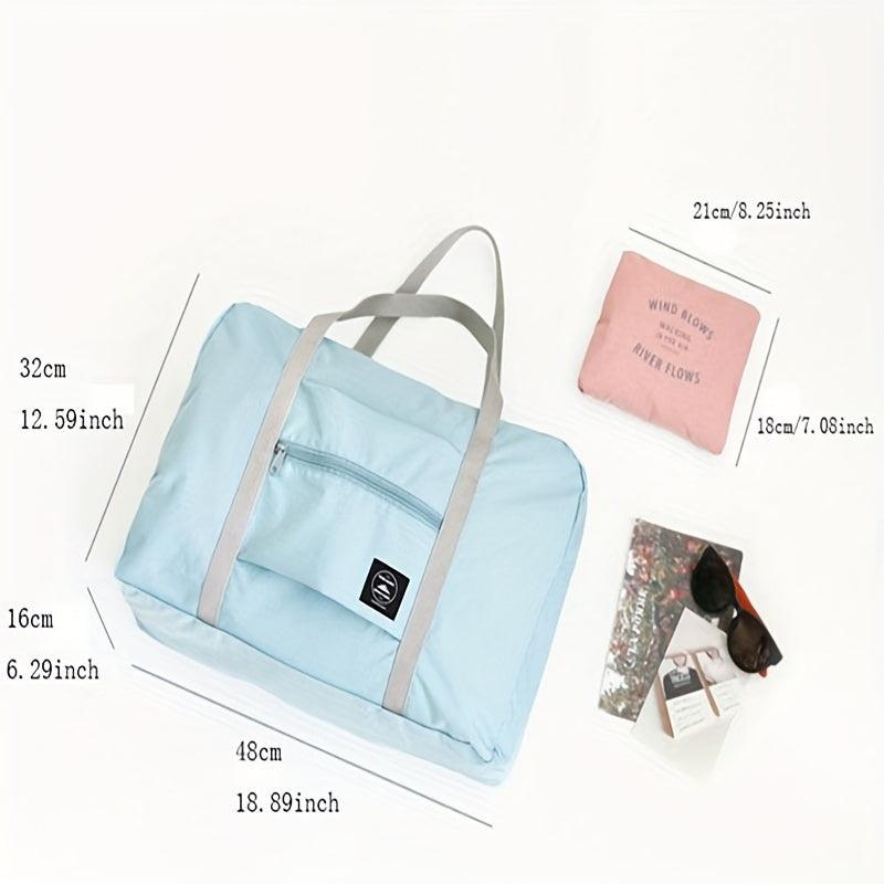 Travel Tote Bag Waterproof Storage Nylon Zippered Handle