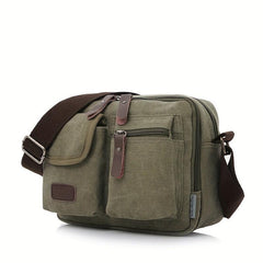 Vintage Square Shoulder Bag Zipper Messenger Bag