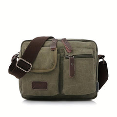 Vintage Square Shoulder Bag Zipper Messenger Bag