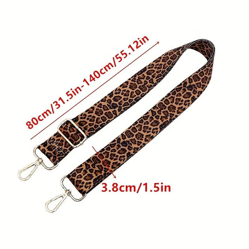 Leopard Printed Bag Accessory Colorful Strap