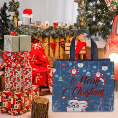 6pcs Christmas Gift Bags Tote Bags With Handles Reusable Grocery Bags