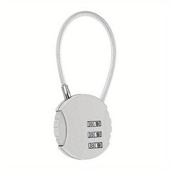1pc Round Wire Rope Password Lock Mini Padlock