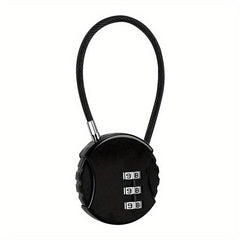 1pc Round Wire Rope Password Lock Mini Padlock