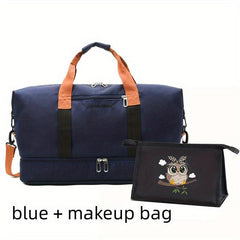 Large Capacity Travel Luggage Handbag with Cosmetic Pouch