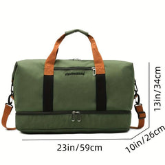 Large Capacity Travel Luggage Handbag with Cosmetic Pouch