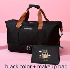 Large Capacity Travel Luggage Handbag with Cosmetic Pouch