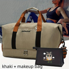 Large Capacity Travel Luggage Handbag with Cosmetic Pouch