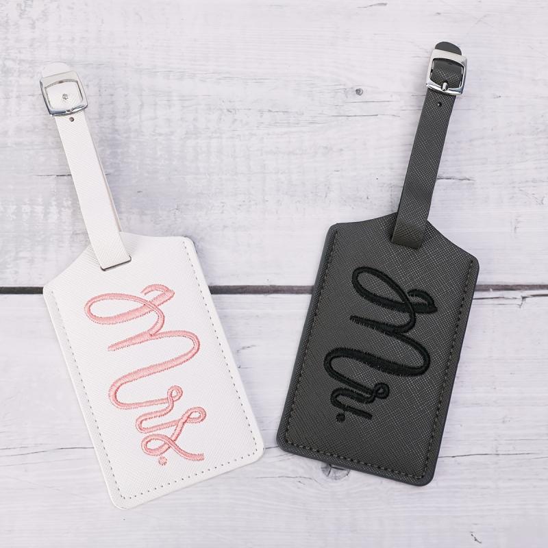Gray Mr And Mrs Luggage Tags Gift