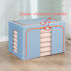 Cotton Linen Clothes Storage Box Transparent Basket Bag