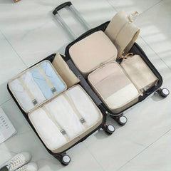 7-Pc Luggage Bag Set Dustproof Organizer Travel Cubes