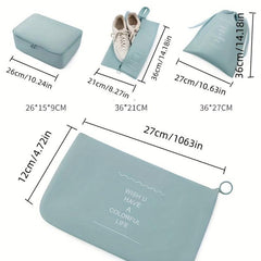 7-Pc Luggage Bag Set Dustproof Organizer Travel Cubes