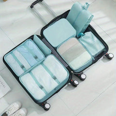 7-Pc Luggage Bag Set Dustproof Organizer Travel Cubes