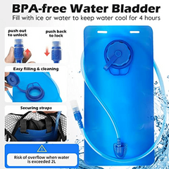 Breathable Water Backpack with 3-Layer Pockets