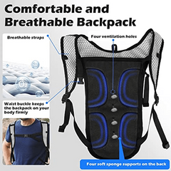 Breathable Water Backpack with 3-Layer Pockets