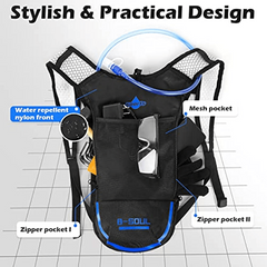 Breathable Water Backpack with 3-Layer Pockets