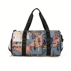 Graffiti Pattern Sports Handbag Lightweight Travel Luggage Bag