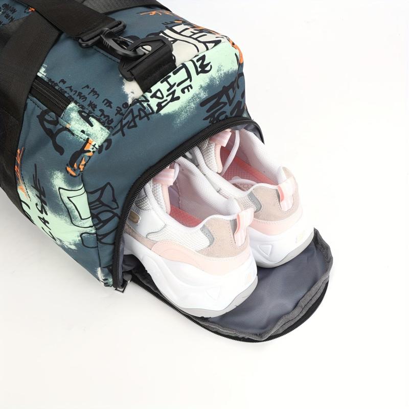 Graffiti Pattern Sports Handbag Lightweight Travel Luggage Bag