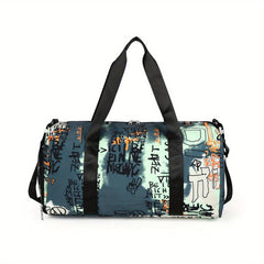 Graffiti Pattern Sports Handbag Lightweight Travel Luggage Bag