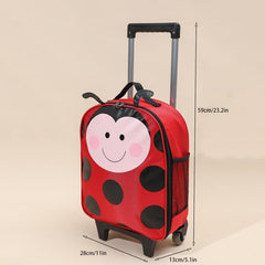 Ladybug Pattern Carry-On Luggage