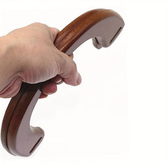 2pcs Half Round Wooden Handle For Handbag Crossbody Bag Wallet Shape Handle