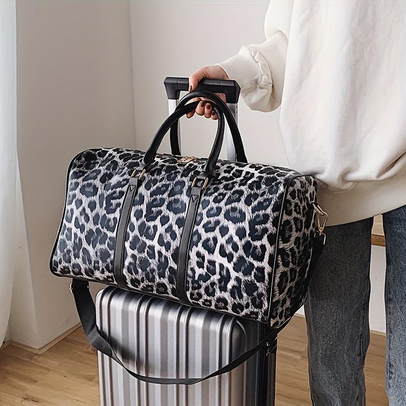 Leopard Pattern Duffel Bag Large Capacity Sports Storage Bag
