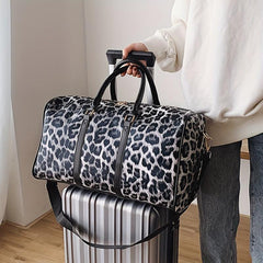 Leopard Pattern Duffel Bag Large Capacity Sports Storage Bag
