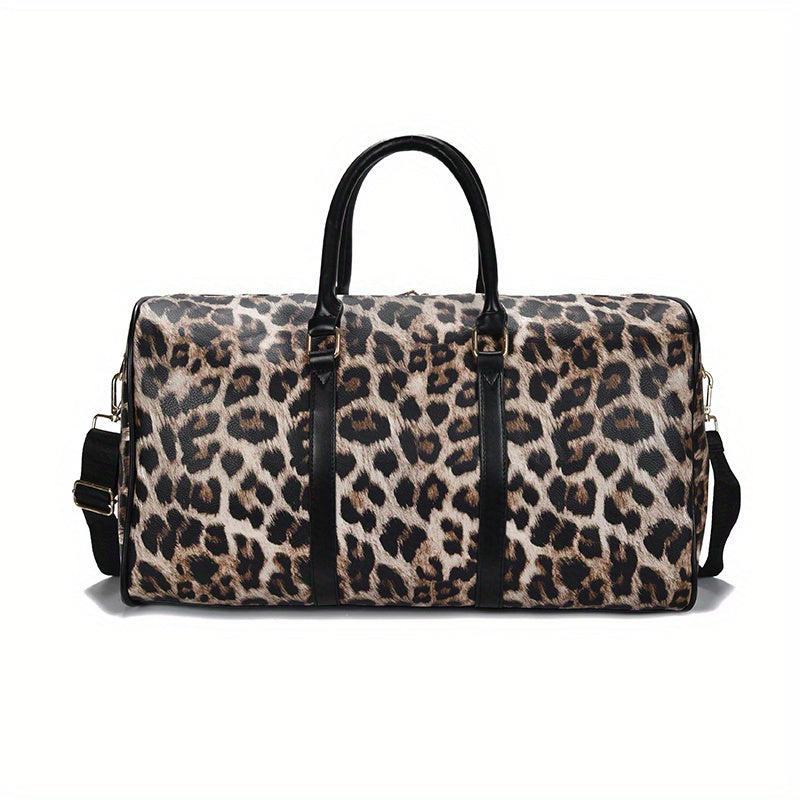 Leopard Pattern Duffel Bag Large Capacity Sports Storage Bag