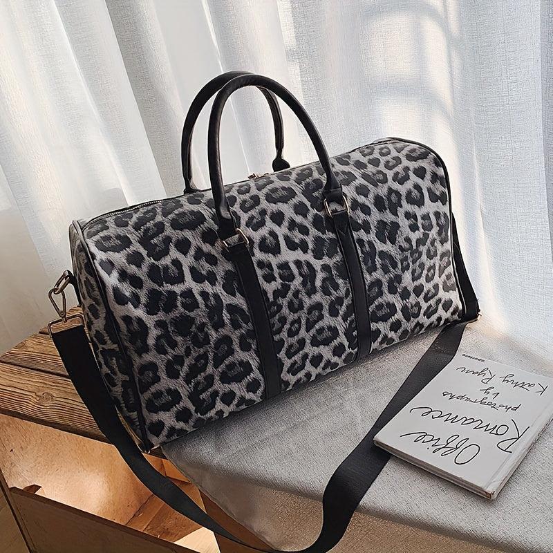 Leopard Pattern Duffel Bag Large Capacity Sports Storage Bag